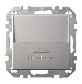 Выключатель карточный
Epsilon,  Retro Liregus,  с подсветкой,   цвет - алюминий,  пластмасса,  IVKJ2.10-204-01.E/Mt,  28-1764,  LIREGUS
 - PULSAL.RU