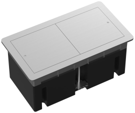 Встраиваемый розеточный блок со сдвижными крышками
Лючки DDSB,  для столов и мебели,  4 модуля,   цвет - серебро,  металл,  DDSB4ZS,  Donel
 - PULSAL.RU