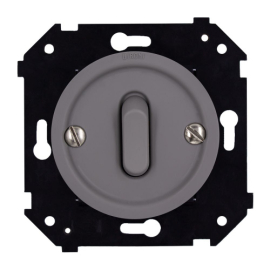 Кнопка Н.О клавишная
Шедель Бриз,  одноклавишный,   цвет - титан матовый,  пластмасса,  B3-220-26M-PB,  Bironi
 - PULSAL.RU