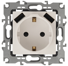 Розетка USB type-A, 3.0А с электрической розеткой
Эра 12,  USB type-A 5V,  двойная,   цвет - слоновая кость,  пластмасса,  Б0047841,  12-4109-02,  ЭРА
 - PULSAL.RU