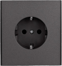 Розетка
Miele Strong,  со шторками,  с заземлением,  одинарная,  винтовые клеммы,   цвет - графит,  пластмасса,  KR-78-0701-6,  Kranz
 - PULSAL.RU