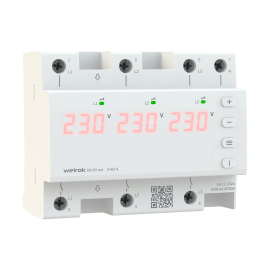 Реле напряжения 3P+N Relay welrok, 3НО, 63А, 220В AC, D6-63 red, Welrok - PULSAL.RU