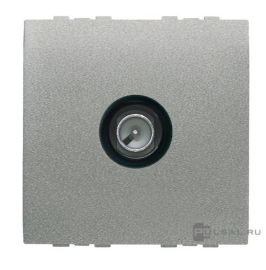 Розетка проходная
LivingLight,  LivingLight AIR,  телевизионная (TV),  одинарная,   цвет - алюминий,  пластмасса,  NT4202P/2,  BTicino
 - PULSAL.RU