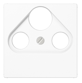 Накладка
R1,  R2,  R3,  телевизионная (TV),  спутниковая (SAT),  радио (R),  тройная,   цвет - белый глянцевый,  пластмасса,  86206WE,  Wedder
 - PULSAL.RU