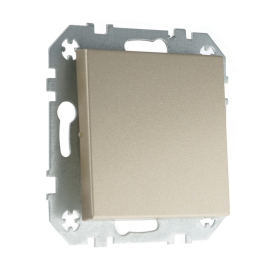 Переключатель
Epsilon,  Retro Liregus,  одноклавишный,  без подсветки,  с возможностью подсветки,   цвет - шампань,  пластмасса,  IP6.10-201-01.E/Ch,  28-303,  LIREGUS
 - PULSAL.RU