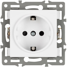 Розетка
PRESTO,  GLARE,  VERSA,  со шторками,  с заземлением,  одинарная,  винтовые клеммы,   цвет - белый,  пластмасса,  043730 ARL,  043730,  Аrlight
 - PULSAL.RU