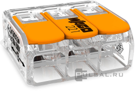 Клемма с рычагами компактная для медных проводников 0,5-6 мм2 на 3 проводника
WAGO,   серия - 221
- PULSAL.RU Клемма с рычагами компактная для медных проводников 0,5-6 мм2 на 3 проводника
WAGO,   серия - 221
- PULSAL.RU