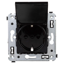 Розетка
Avanti,  со шторками,  с крышкой,  с заземлением,  одинарная,  винтовые клеммы,   цвет - черный квадрат,  пластмасса,  4402013DKC,  DKC_4402013,  DKC
 - PULSAL.RU