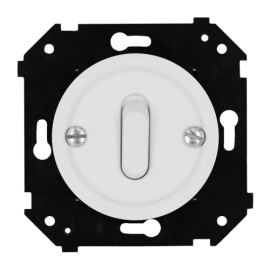 Переключатель
Шедель Бриз,  одноклавишный,  без подсветки,   цвет - белый матовый,  пластмасса,  B3-221-21M,  Bironi
 - PULSAL.RU