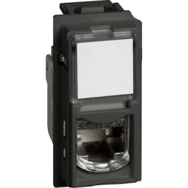 Розетка компьютерная RJ45 Кат.5е UTP
Living Now,  одинарная,   цвет - черный,  KG4279C5E,  BTicino
 - PULSAL.RU