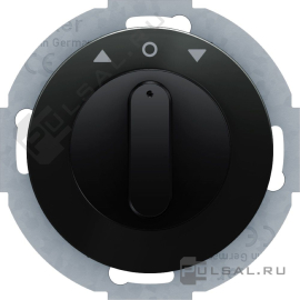 Жалюзийный поворотный выключатель
R.Classic,  без фиксации,  без подсветки,   цвет - черный глянцевый,  пластмасса,  38112145,  3811 21 45,  Berker
 - PULSAL.RU