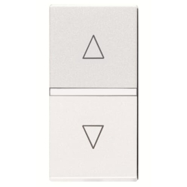 Механизм выключателя жалюзи кнопочный, без фиксации, 1-модульный, серия Zenit, цвет альпийский белый
Zenit,  без фиксации,  без подсветки,   цвет - белый,  пластмасса,  N2144 BL,  2CLA214400N1101,  ABB
 - PULSAL.RU