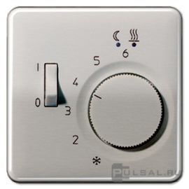 Накладка
CD 500,  поворотный,  датчик t° пола (внешний),  без таймера,   цвет - платиновый,  металл,  CDFTR231PLPT,  CD FTR 231 PL PT,  JUNG
 - PULSAL.RU