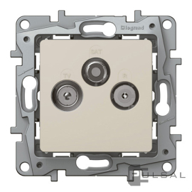 Розетка одиночная
Etika,  телевизионная (TV),  спутниковая (SAT),  радио (R),  тройная,   цвет - слоновая кость,  пластмасса,  672356,  6 723 56,  Legrand
 - PULSAL.RU