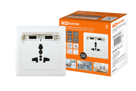 Мультиформатная электрическая розетка с зарядкой USВ-A, 5В 2,1А (моноблок)
Сенеж,  USB type-A 5V,  Электр. с USB,  двойная,   цвет - белый,  пластмасса,  SQ1816-0001,  TDM
 - PULSAL.RU