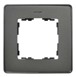 Рамка
Simon 82 Detail,  1 пост,   цвет - титан матовый,  хром,  вертикальная,  горизонтальная,  металл,  пластмасса,  8201610-496,  Simon
 - PULSAL.RU