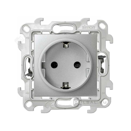 Розетка Push&Go
Simon 24 Harmonie,  со шторками,  с заземлением,  одинарная,  безвинтовые клеммы,   цвет - алюминий,  пластмасса,  2420432-033,  Simon
 - PULSAL.RU