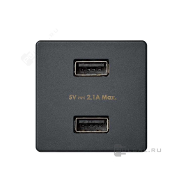Зарядное устройство 2xUSB 2.1А 230В~ цвета графит S27
Simon 27,  USB type-A 5V,  двойная,   цвет - графит,  пластмасса,  2701096-038,  Simon
 - PULSAL.RU