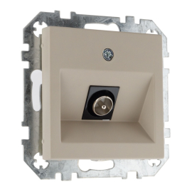 Розетка оконечная (F-разъем)
Epsilon,  Retro Liregus,  телевизионная (TV),  одинарная,   цвет - кремовый матовый,  пластмасса,  ITVL-1-01.R/ONC,  LIREGUS
 - PULSAL.RU