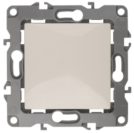 Кнопка Н.О. 
Эра 12,  одноклавишный,   цвет - слоновая кость,  пластмасса,  Б0047831,  12-1111-02,  ЭРА
 - PULSAL.RU