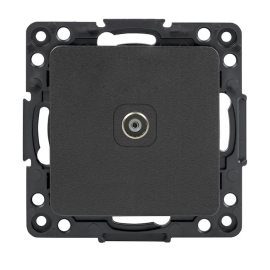 Розетка одиночная
Стокгольм,  телевизионная (TV),  одинарная,   цвет - черный,  пластмасса,  EZA00-027-10,  EKF
 - PULSAL.RU