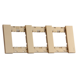Рамка
Soft Touch,  3 поста,   цвет - шампань матовый,  горизонтальная,  пластмасса,  AA4802M3ACH,  MEITON
 - PULSAL.RU