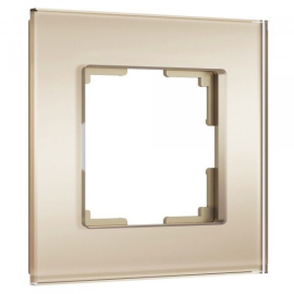 Рамкa
Senso,  1 пост,   цвет - шампань матовый,  вертикальная,  горизонтальная,  стекло,  W0013111,  a064576,  Werkel
 - PULSAL.RU