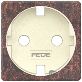 Накладка без винта (защелкивается)
Barcelona,  Madrid,  San Sebastian,  Sevilla,  Toledo,  Vintage Wood,  Vintage Corinto,  Vintage Tapestry,  Vintage Porcelain,  Crystal De Luxe,  Siena,  Firenze,  Granada,  Emporio,  Sanremo,  Belle Epoque,  San Sebastian Surface,  Roma Surface,  Smalto italiano,  со шторками,  с заземлением,  одинарная,  винтовые клеммы,   цвет - бежевый, медь состаренная (rustic copper),  металл,  FD04335RU-A,  FEDE
 - PULSAL.RU