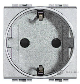 Розетка
LivingLight,  LivingLight AIR,  без шторок,  с заземлением,  одинарная,  безвинтовые клеммы,   цвет - алюминий,  пластмасса,  NT4141AN,  BTicino
 - PULSAL.RU