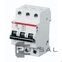 Автоматический выключатель S200, 3 полюса, 6А, C, 6 кА, S203 C6, ABB - PULSAL.RU
