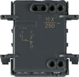 Механизм выключателя / переключателя
W55,  одноклавишный,  без подсветки,  пластмасса,  IP 55,  DIP10600,  Donel
 - PULSAL.RU