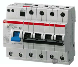 Автоматический выключатель дифференциального тока 6-модульный DS204 AC-C10/0,03 DS200, 4 полюса, 10А, C, 6 кА,  тип - AC, 30 мА, DS204 AC-C10/0,03, ABB - PULSAL.RU