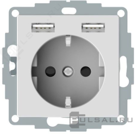 Розетка USB A+A, 2.4А с электрической розеткой
M-Smart,  M-Plan,  M-Elegance,  M-Pure,  M-Pure Decor,  USB type-A 5V,  Электр. с USB,  двойная,   цвет - активный белый,  пластмасса,  MTN2366-0325,  MEG2366-0325,  Merten
 - PULSAL.RU