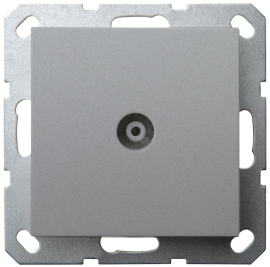 Розетка оконечная
G series,  телевизионная (TV),  одинарная,   цвет - алюминий,  пластмасса,  G6001S,  Jasmart
 - PULSAL.RU