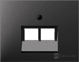 Накладка
K.1,  двойная,   цвет - антрацит матовый,  пластмасса,  14097006,  1409 70 06,  Berker
 - PULSAL.RU