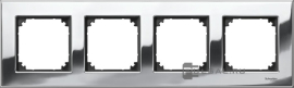 Рамка
M-Elegance,  4 поста,   цвет - хром,  вертикальная,  горизонтальная,  металл,  MTN403439,  MEG403439,  Merten
 - PULSAL.RU