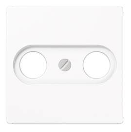 Накладка
R1,  R2,  R3,  телевизионная (TV),  радио (R),  двойная,   цвет - белый глянцевый,  пластмасса,  86204WE,  Wedder
 - PULSAL.RU