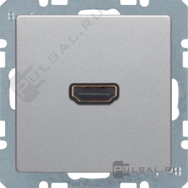 Розетка HDMI с гнездом под углом
Q.1,  Q.3,  Q.7,   цвет - алюминий бархат,  пластмасса,  3315436084,  33 1543 60 84,  Berker
 - PULSAL.RU