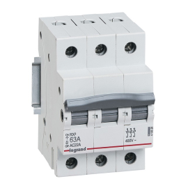 Выключатель нагрузки (рубильник) RX³, 3 полюса, 63А, 419328, Legrand - PULSAL.RU