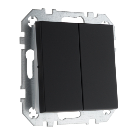 Кнопка Н.О.
Epsilon,  Retro Liregus,  двухклавишный,   цвет - черный матовый,  пластмасса,  IIJ5.10-203-01.R/SWM,  LIREGUS
 - PULSAL.RU