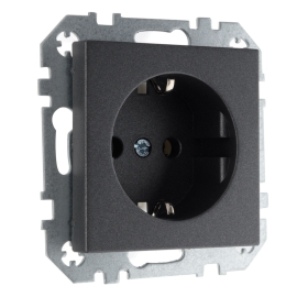 Розетка
Epsilon,  Retro Liregus,  без шторок,  с заземлением,  одинарная,  безвинтовые клеммы,   цвет - антрацит,  пластмасса,  IKL16-204-01.E/J,  28-1768,  LIREGUS
 - PULSAL.RU