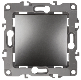 Кнопка Н.О. 
Эра 12,  одноклавишный,   цвет - графит,  пластмасса,  Б0047836,  12-1111-12,  ЭРА
 - PULSAL.RU