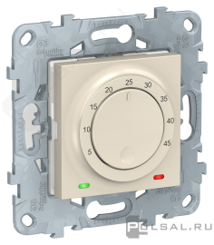 Терморегулятор 10А, НО-контакт, 230В
Unica New Pure,  Unica New Studio,  поворотный,  датчик t° пола (внешний),  без таймера,   цвет - бежевый,  пластмасса,  NU550344,  Schneider Electric
 - PULSAL.RU