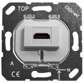 Механизм розетки HDMI 2.0a
Универсальные устройства и механизмы,   цвет - белый,  пластмасса,  STRS20AW,  Donel
 - PULSAL.RU