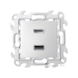 Розетка HDMI+USB
Simon 24 Harmonie,  USB данные,  одинарная,   цвет - алюминий,  пластмасса,  2411095-033,  Simon
 - PULSAL.RU Розетка HDMI+USB
Simon 24 Harmonie,  USB данные,  одинарная,   цвет - алюминий,  пластмасса,  2411095-033,  Simon
 - PULSAL.RU