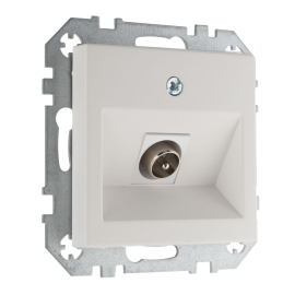 Розетка оконечная (F-разъем)
Epsilon,  Retro Liregus,  телевизионная (TV),  одинарная,   цвет - белый матовый,  пластмасса,  ITVL-1-01.R/WWM,  LIREGUS
 - PULSAL.RU